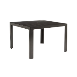 Tropitone Aluminum Slat 48" Square Dining Umbrella Table - 872058U-30
