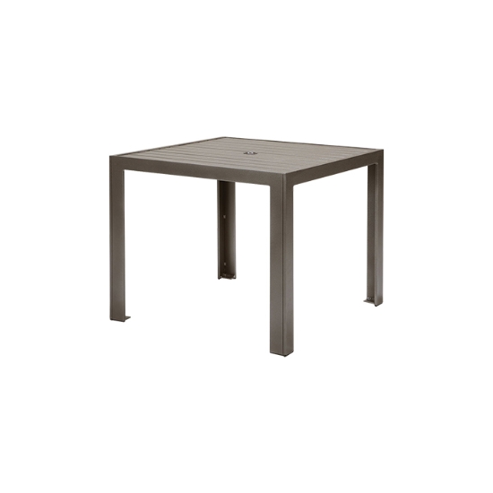 Tropitone Aluminum Slat 36" Square Bar Umbrella Table - ADA Compliant - 872076U-31