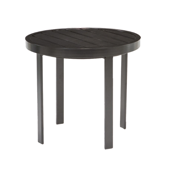 Tropitone Aluminum Slat 24" Round End Table - 872083-22
