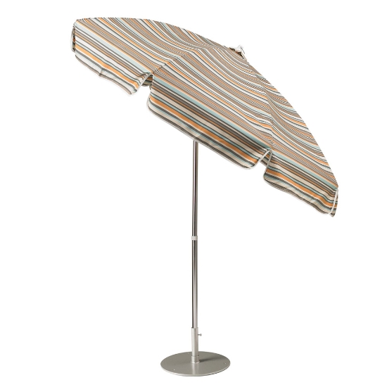 Tropitone Aluminum 7.5' Market Umbrella with Push Button Tilt and Manual Lift - 6090