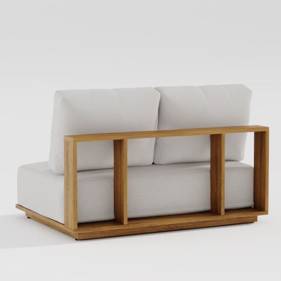 Arlo Teak Armless 2-Seater back