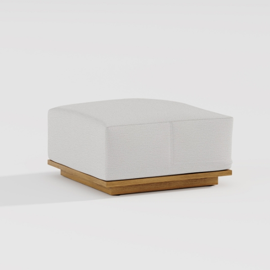 Arlo Teak Ottoman back