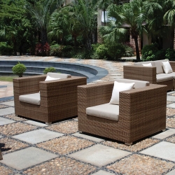 Tropitone Arzo Woven Cushion Outdoor Lounge Chair Set - TT-ARZO-SET4