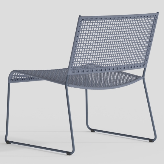 Tropitone Bayfront Rope Armless Lounge Chairs back