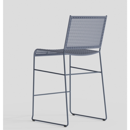 Bayfront Rope Armless Counter Stool back