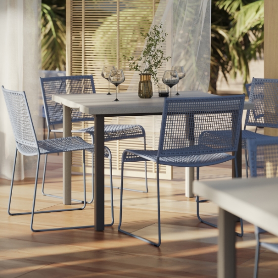 Bayfront Rope Dining Set back
