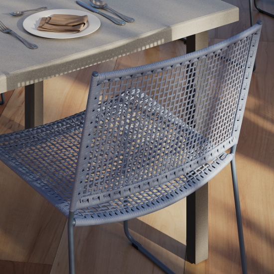 Bayfront Rope Side Chair back detail