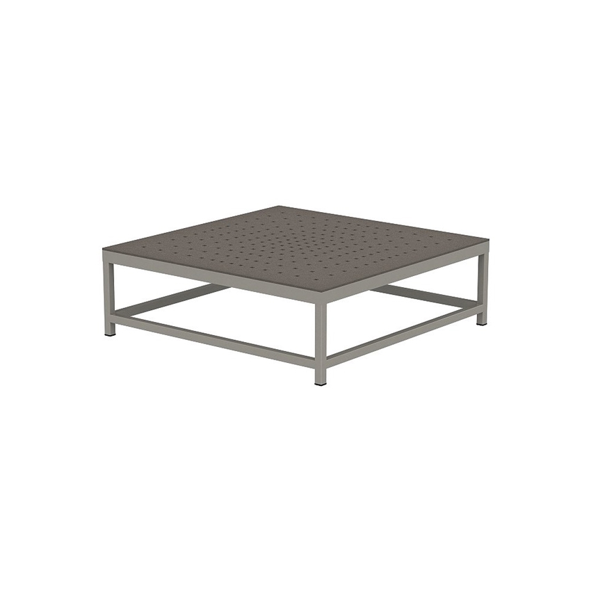 Cabana Club 34" Square Coffee Table with Aluminum Top