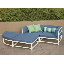 Tropitone Cabana Club Outdoor Compact Sectional Set - TT-CABANACLUB-SET3