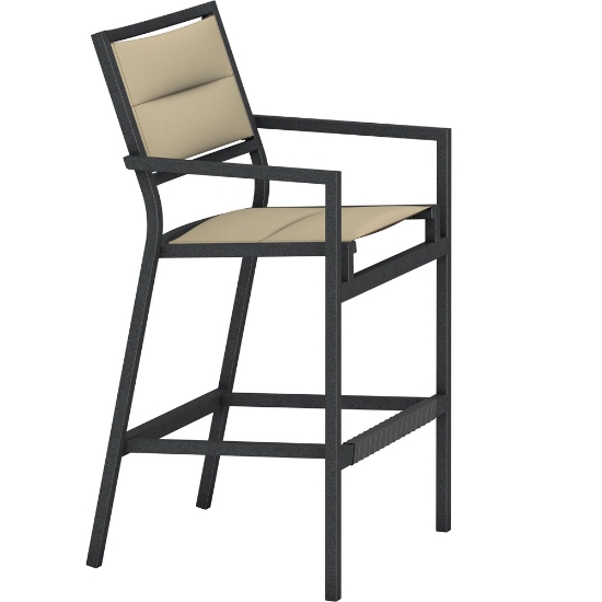 Cabana Club Padded Sling Stationary Bar Stools