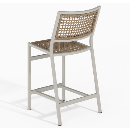 Cabana Club Rope Armless Stationary Bar Stool back