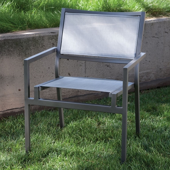 Cabana club aluminum lounge chair with sling seating