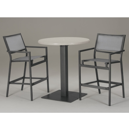 Cabana club aluminum bar stool with sling seating