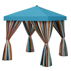 Tropitone 8 x 8 Square Cabana with Fabric Curtains - No Vent - NS008A238