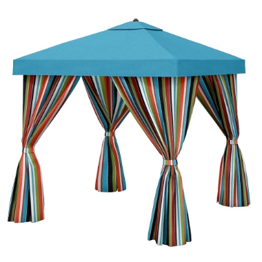 Tropitone 8 x 8 Square Cabana with Fabric Curtains - NS008A238V