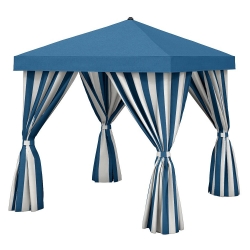 Tropitone 10 x 10 Square Cabana with Fabric Curtains  (no vent) - NS010A238