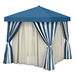 Tropitone 10' x 10' Square Cabana with Fabric Curtains and Sheer Curtain Rods - No Vent - NS010A238SH