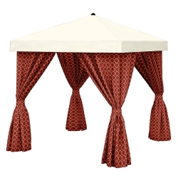 Tropitone 12 x 12 Square Cabana with Fabric Curtains - No Vent - NS012A238