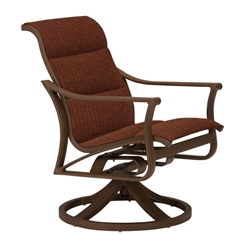 Tropitone Corsica Padded Sling Swivel Rocker Dining Chair - 161169PS