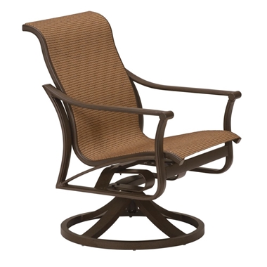 Tropitone Corsica Sling Swivel Rocker Dining Chair - 161169