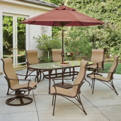 Tropitone Corsica Sling Outdoor Dining Set for 6 - TT-CORSICA-SET11