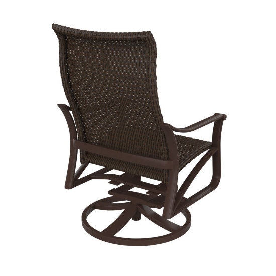 swivel lounge chair back detail