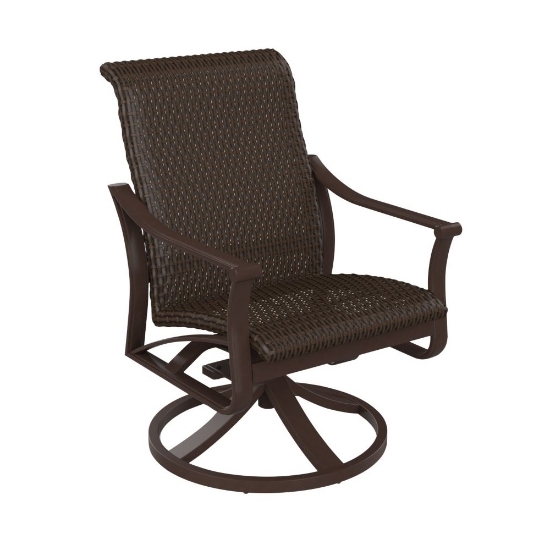 Tropitone Corsica Woven Swivel Rocker Dining Chair - 161569WS