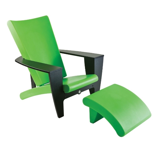 Curve marine grade polymer ottoman