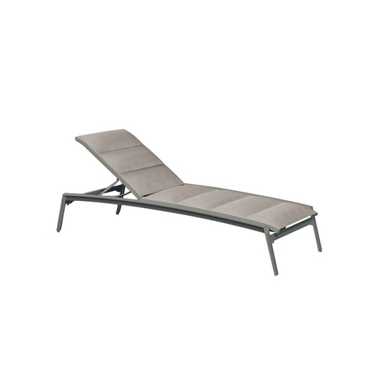 Elance Padded Sling Armless Chaise Lounge with Wheels - 461132WPS