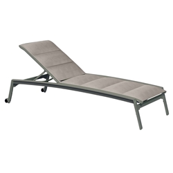 Tropitone Elance Padded Sling Armless Chaise Lounge with Wheels - 461132WPS