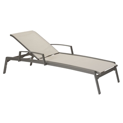 Tropitone Elance Relaxed Sling Chaise Lounge with Arms - 461433