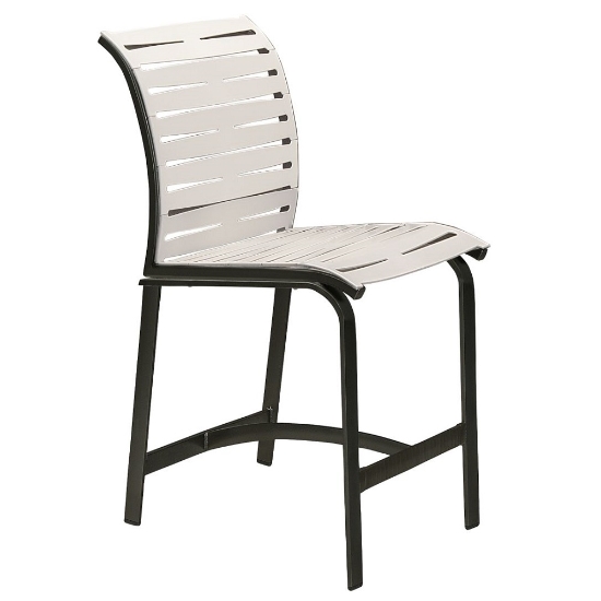 Tropitone Elance EZ Span Ribbon Strap Armless Counter Height Stool - 471429RB-25