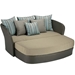 wicker lounger with deep seating cushions