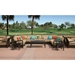Tropitone Evo Woven Outdoor Sectional Set with Coffee and Accent Tables - TT-EVO-SET6