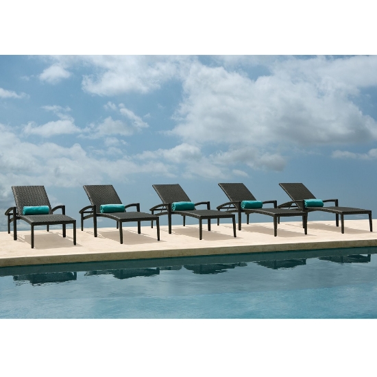 Tropitone Evo Woven Outdoor Chaise Lounge Set for 5 - TT-EVO-SET9