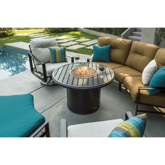 Kenzo aluminum sofa set with deep seating cushions