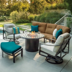 Tropitone Kenzo Cushion Outdoor Crescent Sofa Set - TT-KENZO-SET2