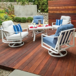 Tropitone Kenzo Cushion Outdoor Swivel Lounger Set - TT-KENZO-SET4