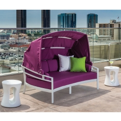 Tropitone Kor Cushion Lounger with Accessory Tables - TT-KOR-SET6