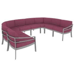Tropitone Kor Cushion Outdoor Double Sectional Set - TT-KOR-SET9