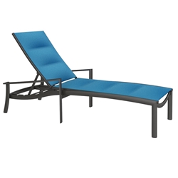 Tropitone Kor Padded Sling Chaise Lounge with Arms - 891532PS