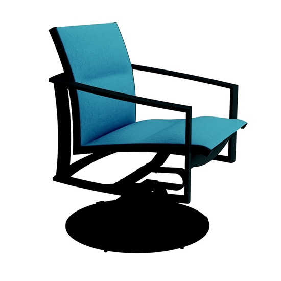 Tropitone Kor Padded Sling Swivel Rocker Dining Chair - 891869PS