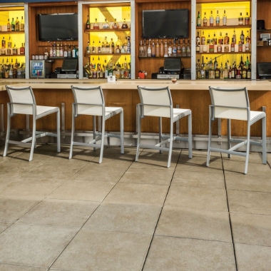 Tropitone Kor Relaxed Sling Set or 4 Outdoor Bar Stools - TT-KOR-SET17