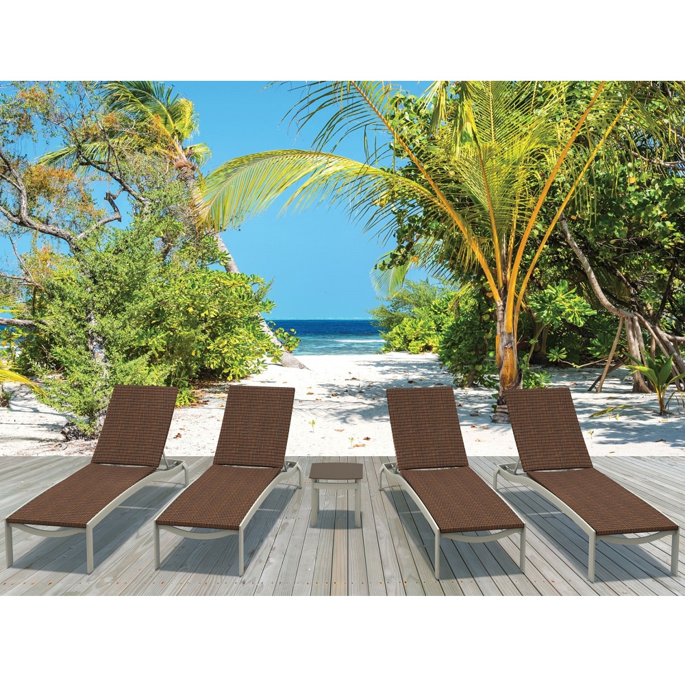 kor aluminum lounge chair with wicker seat