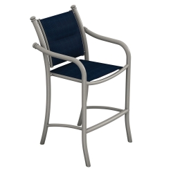 Tropitone La Scala Padded Sling Stationary Bar Stool - 330726PS