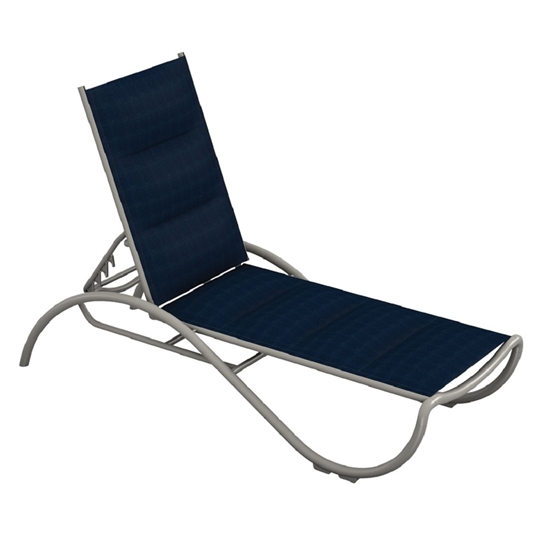 La Scala Padded Sling Armless Chaise Loungers