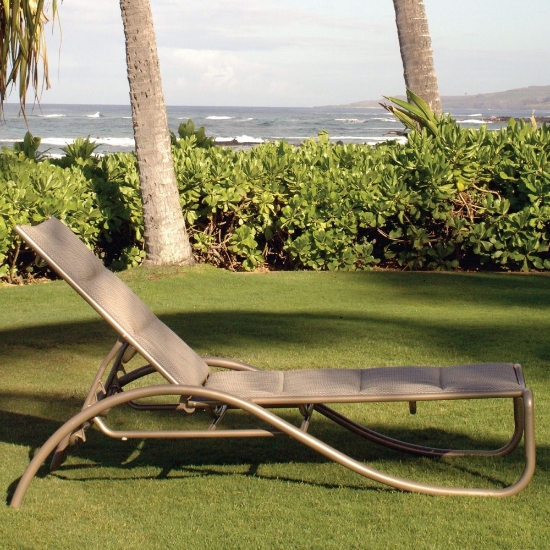 La Scala Padded Sling Armless Chaise Lounge - 330732PS