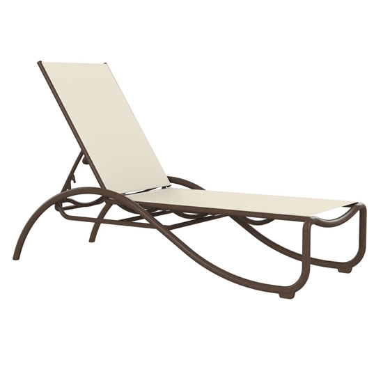 La Scala Sling Armless Chaise Loungers