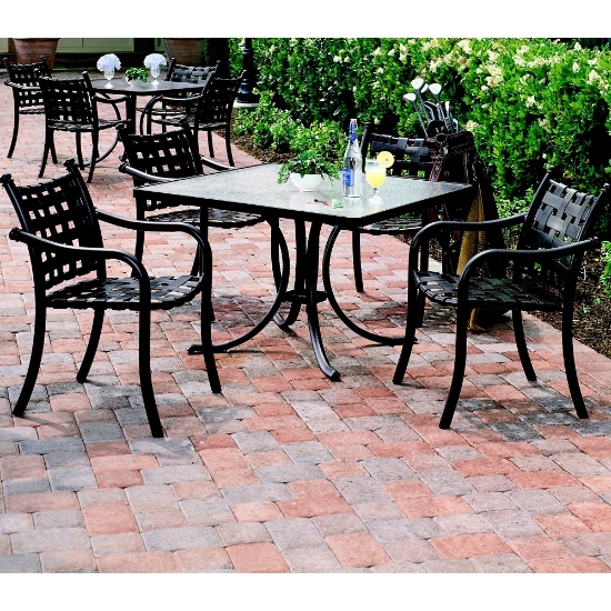 Tropitone La Scala Strap Outdoor Dining Set for 4 - TT-LASCALA-SET5