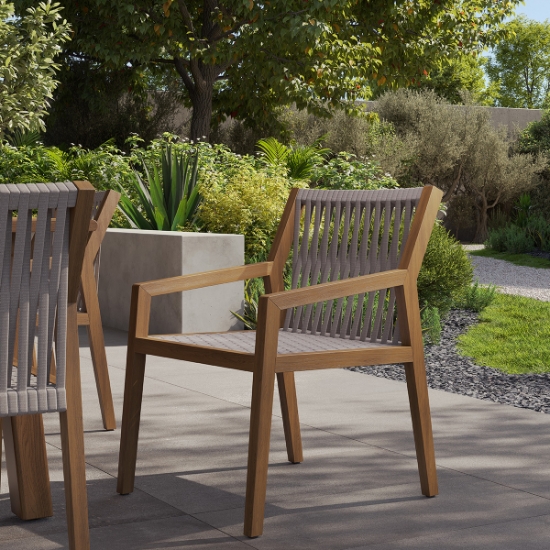 Lido Teak Dining Chair side